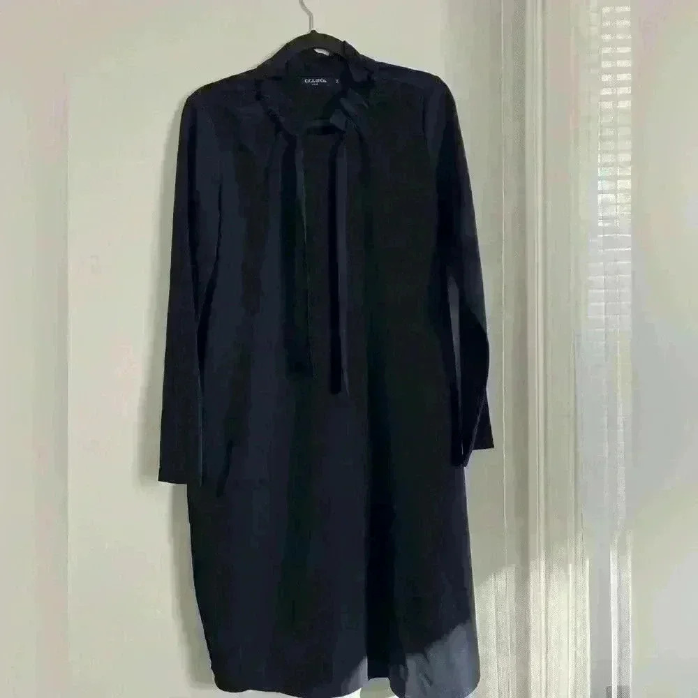 Navy blue midi dress